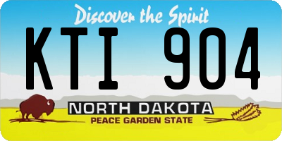 ND license plate KTI904