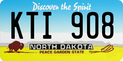 ND license plate KTI908