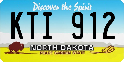 ND license plate KTI912