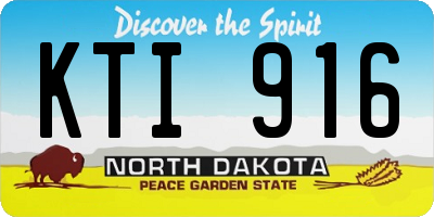 ND license plate KTI916