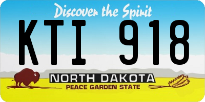 ND license plate KTI918