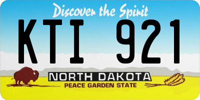 ND license plate KTI921