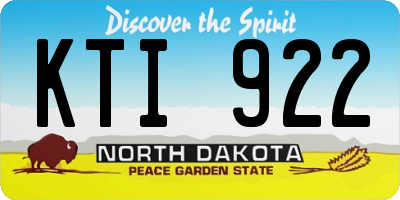 ND license plate KTI922