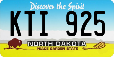 ND license plate KTI925