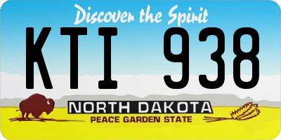 ND license plate KTI938