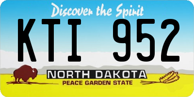 ND license plate KTI952