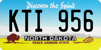 ND license plate KTI956