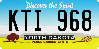 ND license plate KTI968