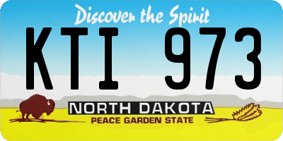 ND license plate KTI973