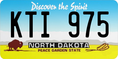 ND license plate KTI975