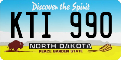 ND license plate KTI990