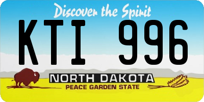 ND license plate KTI996