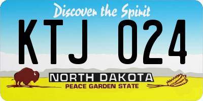 ND license plate KTJ024
