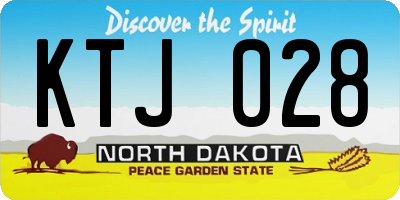 ND license plate KTJ028