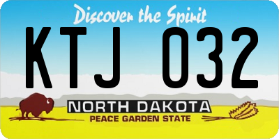 ND license plate KTJ032
