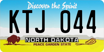 ND license plate KTJ044
