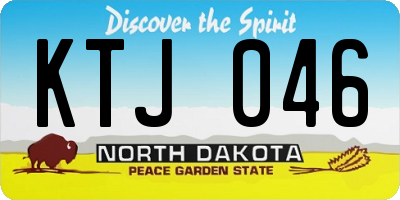 ND license plate KTJ046