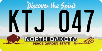 ND license plate KTJ047