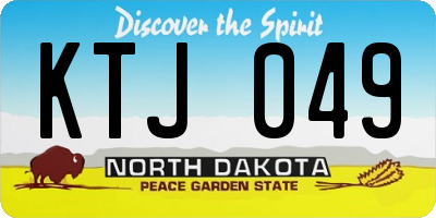 ND license plate KTJ049