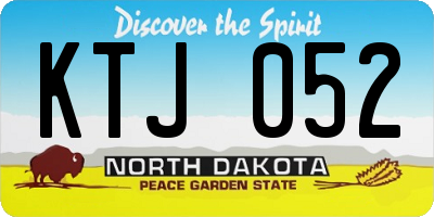 ND license plate KTJ052