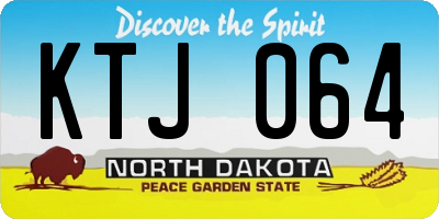 ND license plate KTJ064