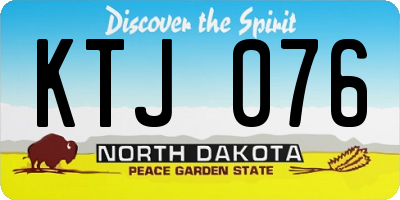 ND license plate KTJ076