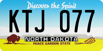 ND license plate KTJ077