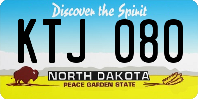 ND license plate KTJ080