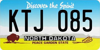 ND license plate KTJ085