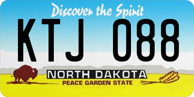 ND license plate KTJ088