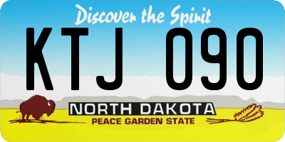 ND license plate KTJ090