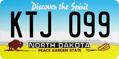 ND license plate KTJ099