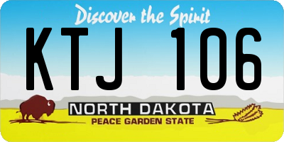 ND license plate KTJ106