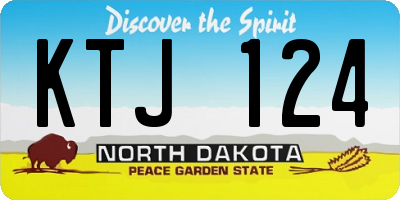 ND license plate KTJ124