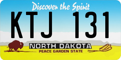 ND license plate KTJ131