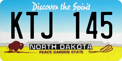 ND license plate KTJ145