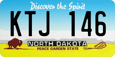 ND license plate KTJ146
