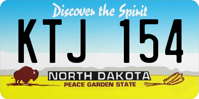 ND license plate KTJ154