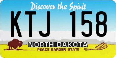 ND license plate KTJ158