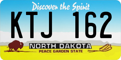 ND license plate KTJ162