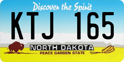 ND license plate KTJ165