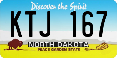 ND license plate KTJ167