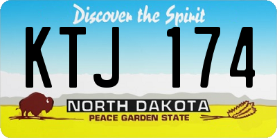 ND license plate KTJ174