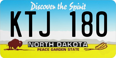 ND license plate KTJ180