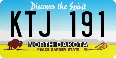 ND license plate KTJ191