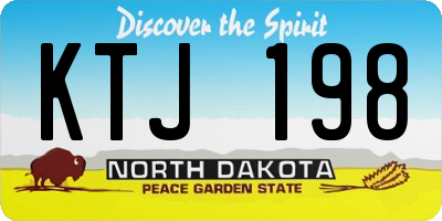 ND license plate KTJ198