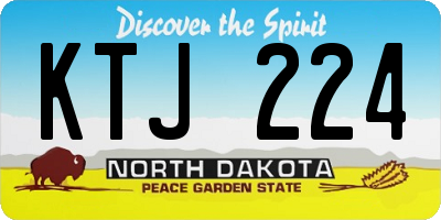 ND license plate KTJ224