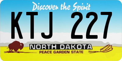 ND license plate KTJ227