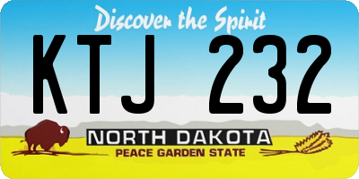 ND license plate KTJ232