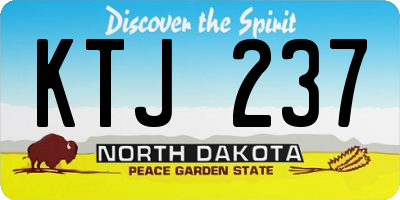 ND license plate KTJ237